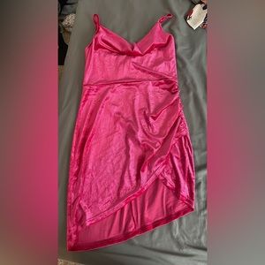 Size L Shein pink velvet dress
